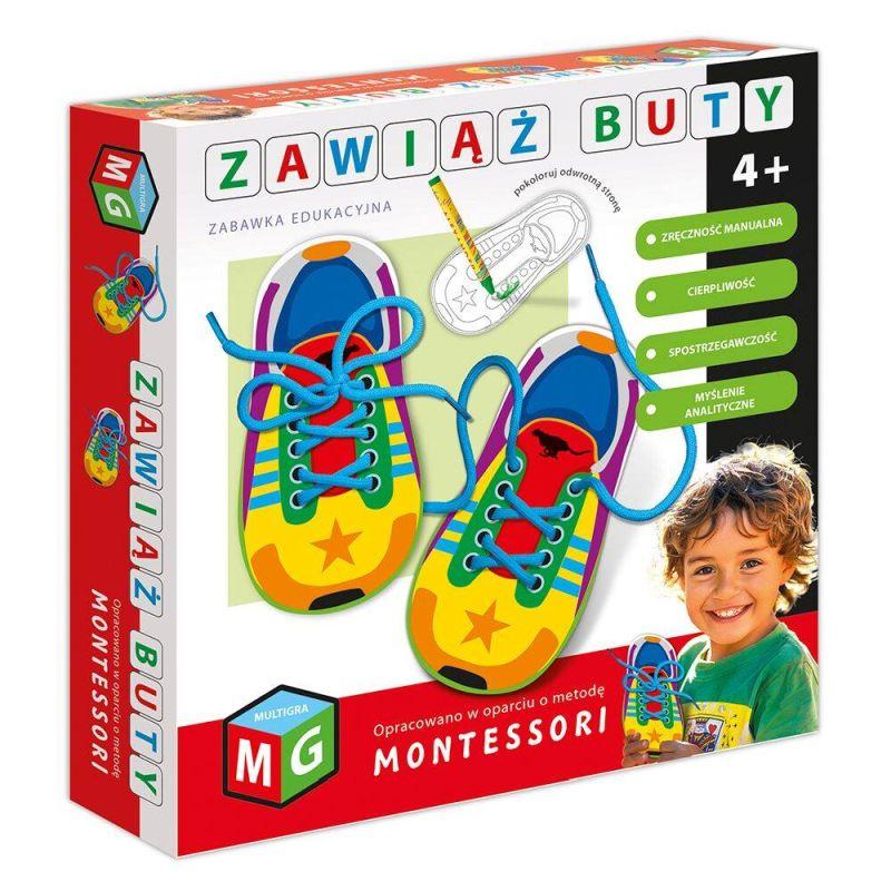 MONTESSORI - ZABAWKA EDUKACYJNA ZAWIĄŻ BUTY