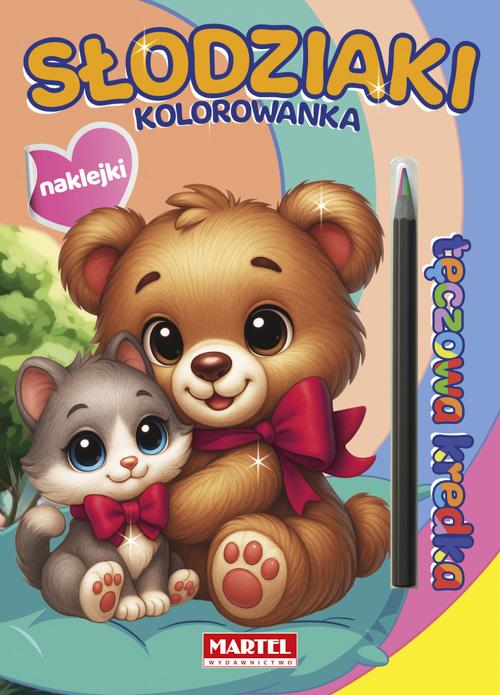 KSIĄŻECZKA TĘCZOWA KREDKA.SŁODZIAKI Z NAKLEJKAMI