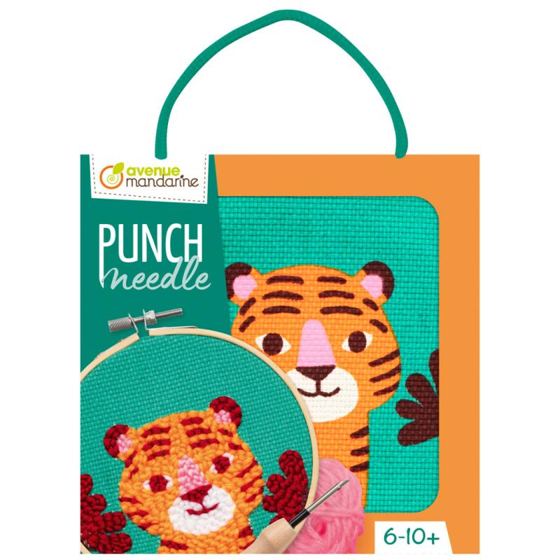 ZESTAW PUNCH NEEDLE TYGRYSEK D: 13CM
