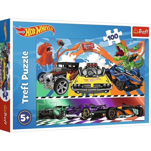 PUZZLE 100 TREFL PĘDZĄCE SAMOCHODY HOT WHEELS