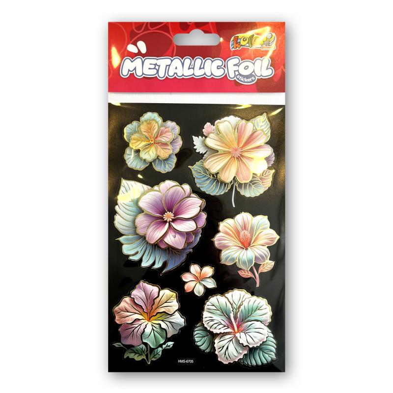 NAKLEJKI METALLIC FOIL HMS-6705 FLOWERS V PENMATE KOLORI