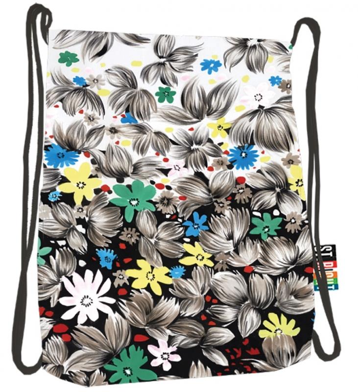 PLECAK NA SZNURKACH STRIGHT SO-11 FLOWERS BLACK