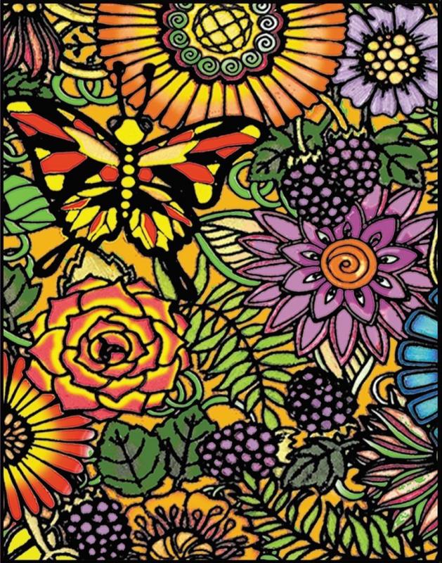 KOLOROWANKA WELWETOWA 47X35 KWIATY