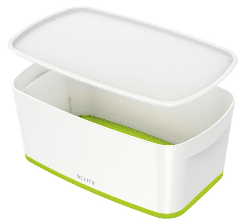 POJEMNIK MYBOX MAŁY Z POKR. BIAŁO-ZIELONY