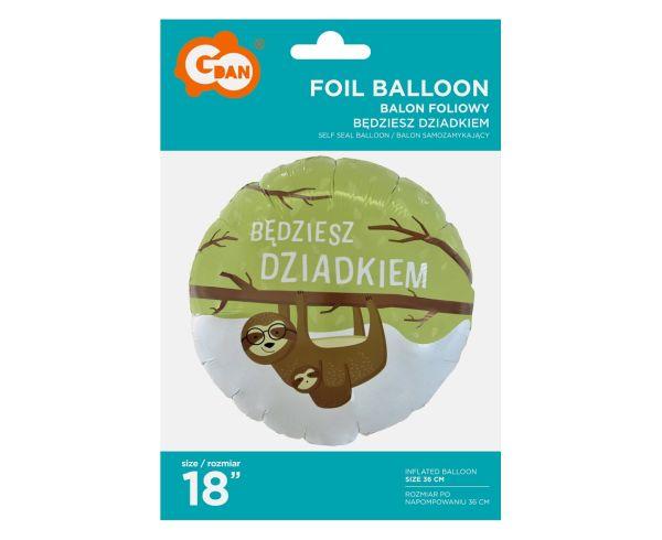 BALON FOLIOWY BĘDZIESZ DZIADKIEM 18'