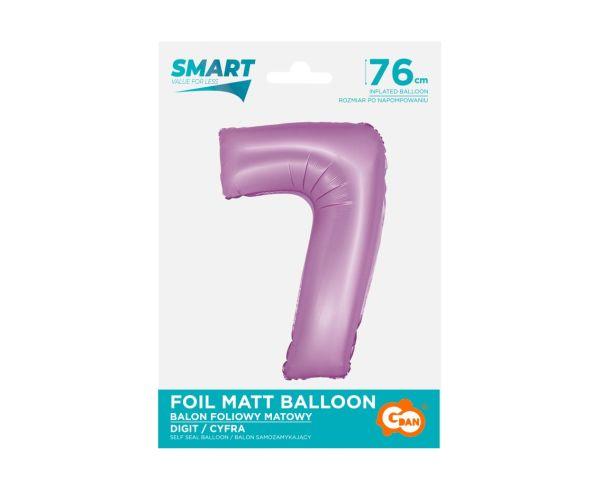 BALON FOLIOWY SMART CYFRA 7 LAWENDA MAT 76CM