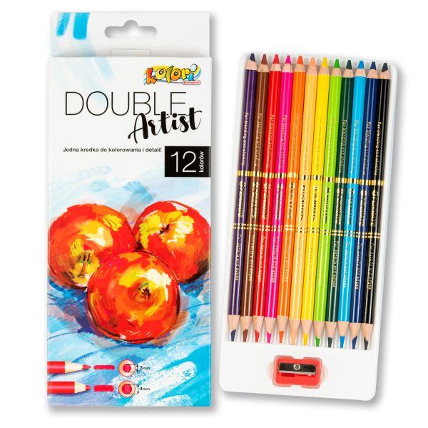 KREDKI KOLORI PREMIUM DWUSTRONNE DOUBLE ARTIST 4/3MM