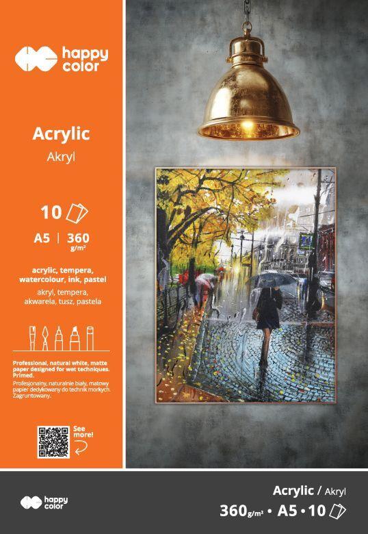 BLOK DO AKRYLU ART. A5/10 360G HAPPY COLOR