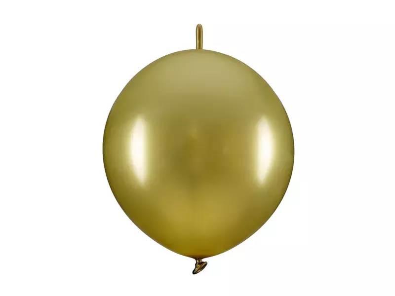 BALONY Z ŁĄCZNIKIEM 33CM ZŁOTY