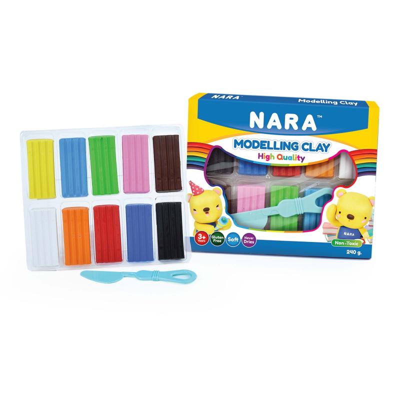 PLASTELINA 10 KOSTEK + NOŻYK NARA
