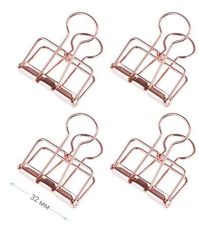 KLIPY MESHU DO PAPIERU 32MM ROSE GO A/4
