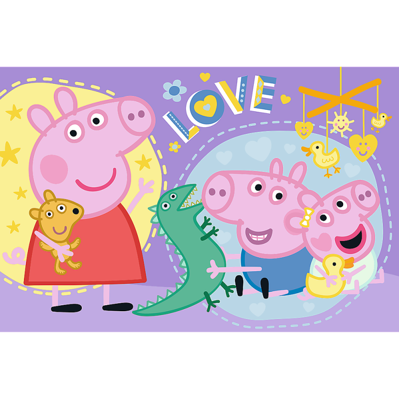 PUZZLE 60 TREFL SZCZĘŚLIWA ŚWINKA PEPPA