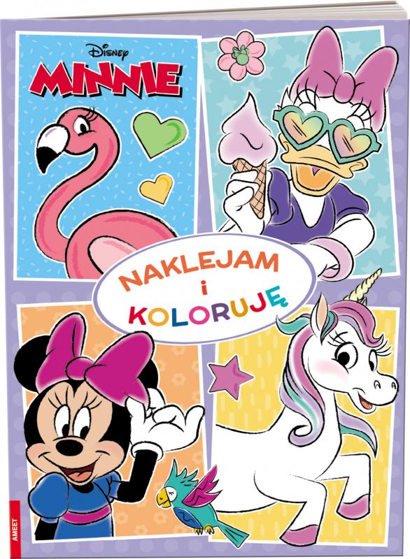 KSIĄŻECZKA MINNIE. NAKLEJAM I KOLORUJĘ