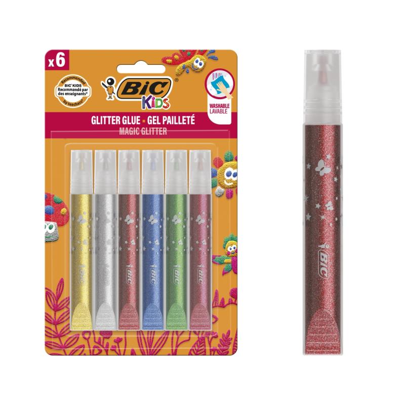 KLEJ BIC BROKATOWY GLITTER BL.6