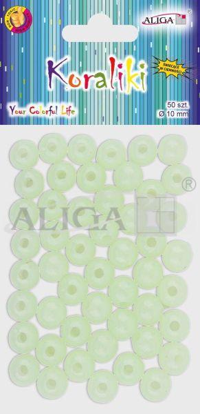 KORALIKI ŚWIECĄCE W CIEMNOŚCI 10MM A50 PJ-7728