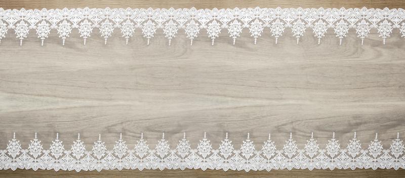 KORONKA ZŁAMANA BIEL 0,45X9M