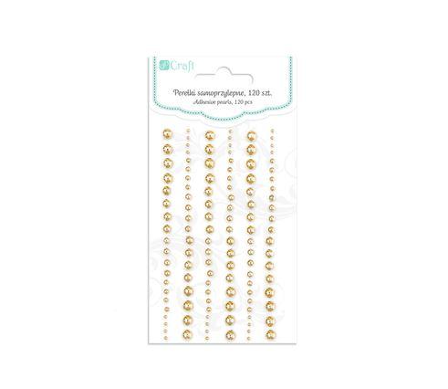 PEREŁKI SAMOPRZYLEPNE MIX 120SZT GOLD