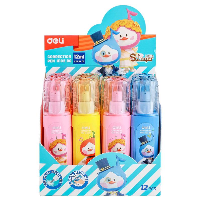 KOREKTOR W PIÓRZE 12ML BUMPES MIX KOLORÓW DELI