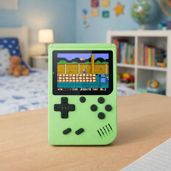 GRA ELEKTRYCZNA KONSOLA RETRO 108W1 EKRAN LCD ZIELONA