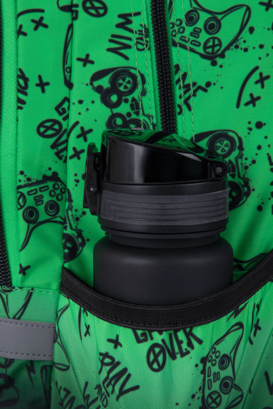 PLECAK SZKOLNY CP PRIME PRO - GAME OVER GRADIENT GREEN