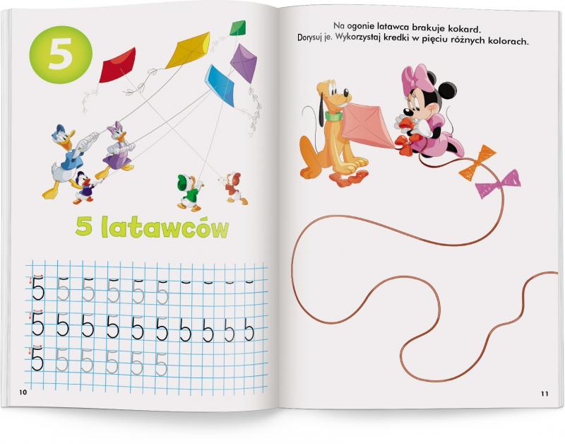 KSIĄŻECZKA DISNEY UCZY MIKI. ĆWICZENIA Z NAKLEJKAMI CYFRY BANER