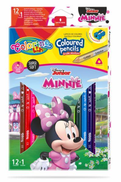 KREDKI OŁÓWKOWE 12/13 COLORINO TRÓJKĄTNE MINNIE