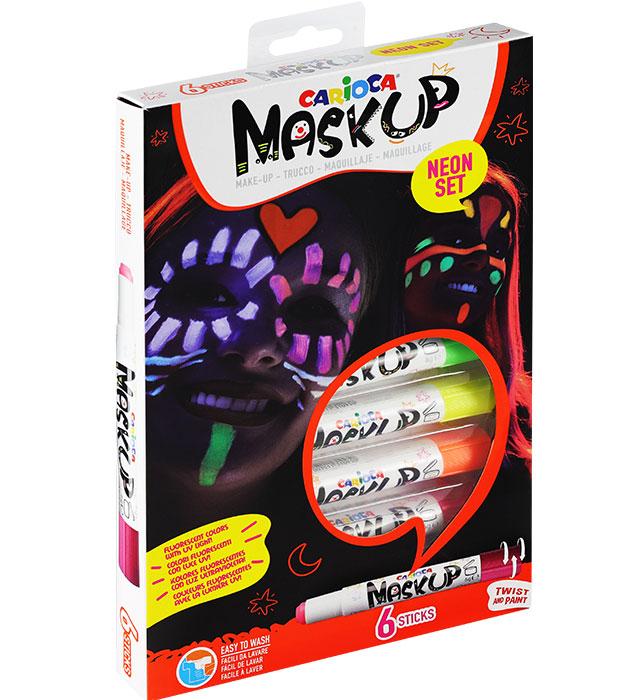 KREDKI DO MALOWANIA TWARZY 6 MASKUP NEON CARIOCA (43156)