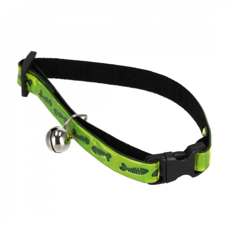 OBROŻA DLA KOTA ODBLASKOWA DZWONEK 1CM 19,5-31 TRIK48