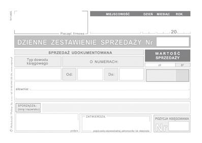 DRUK M DZIENNE ZEST.SPRZ,KSIĘ.UDOK.