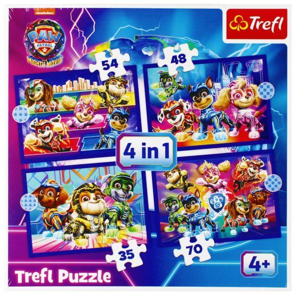 PUZZLE 4W1 TREFL BOHATEROWIE NA RATUNEK