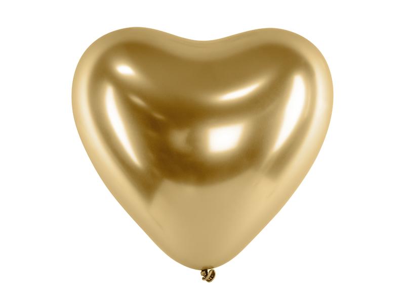 BALONY GLOSSY ZŁOTE SERCE 30CM