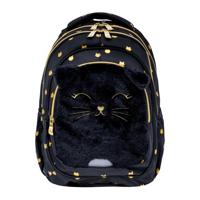PLECAK ASTRABAG FLUFFY KITTY BLACK,