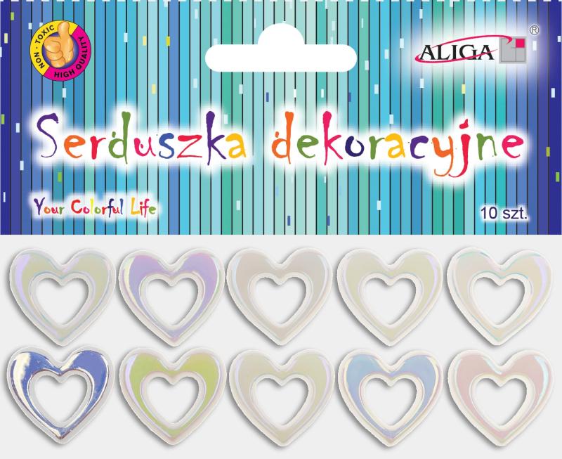 SERCA DEKORACYJNE SE-0291 BIAŁE 3CM A10 PLASTIK WALENTYNKI