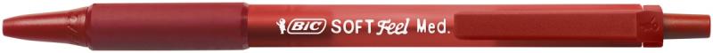 DŁUGOPIS BIC SOFTFEEL CLIC GRIP PD12 CZERWONY