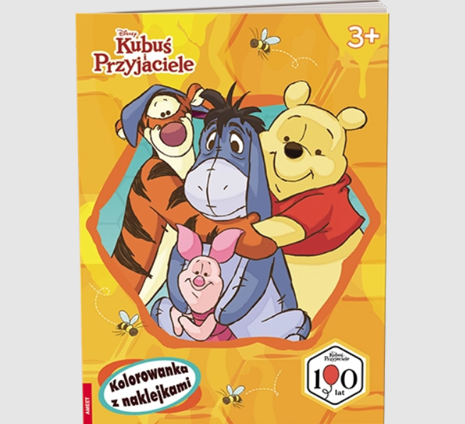 KSIĄŻECZKA DISNEY KUBUŚ I PRZYJACIELE. KOLOROWANKA Z NAKLEJKAMI