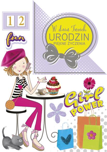 LAURKA B6W POLMAK WYCINANA URODZINY MŁODZIEŻOWE PRZESUWANE