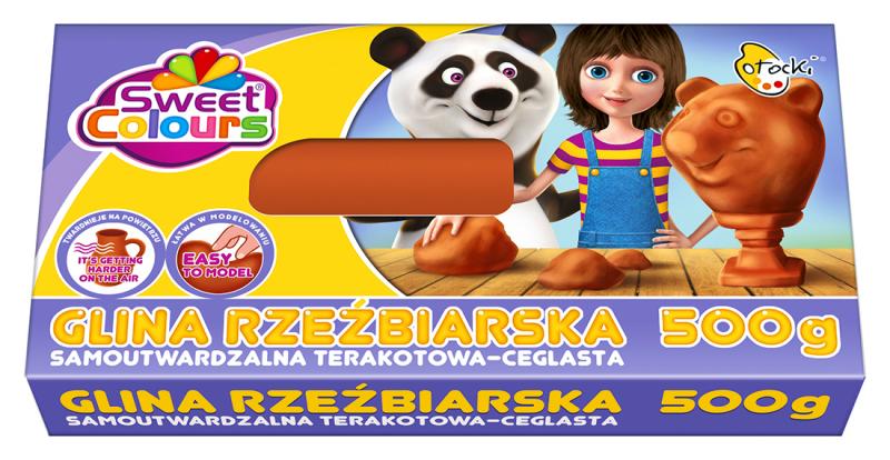 GLINA SAMOUTWARDZALNA TERAKOTOWA- CEGLASTA 500G OTOCKI