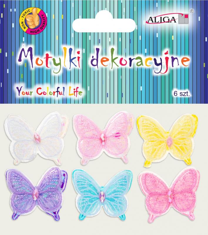 MOTYLKI DEKORACYJNE MOD-7758 A6 5CM