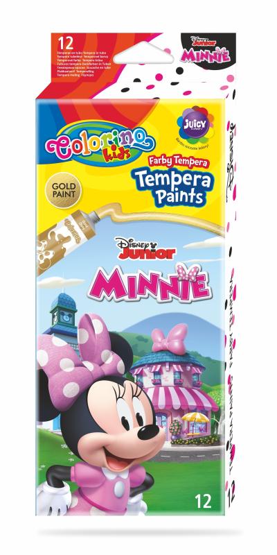 FARBY TEMPERA W TUBACH 12 ML 12 KOL. COLORINO / MINNIE /