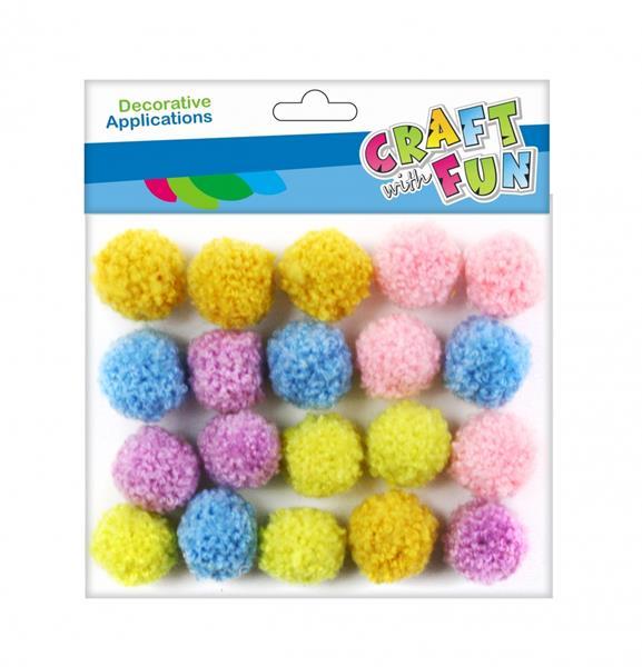 OZDOBA DEKORACYJNA POMPON KASZMIR KOL 20SZT 2CM