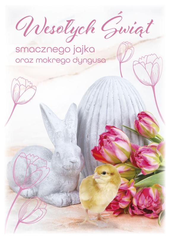 KARTKI POCZT.POLMAK BROKAT/ZŁ WIELKANOC