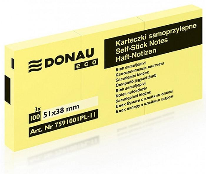 NOTES SAMOPRZ.51X38 DONAU ECO ŻÓŁTY