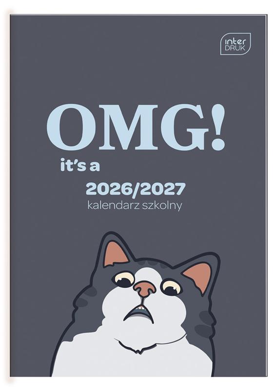 KALENDARZ SZKOLNY ZESZYTOWY B6/48 FUNNY CAT 27