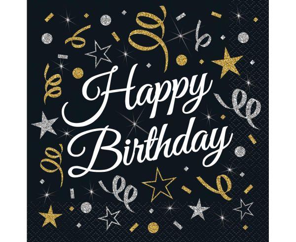 SERWETKI 33*33 HAPPY BIRTHDAY B&C
