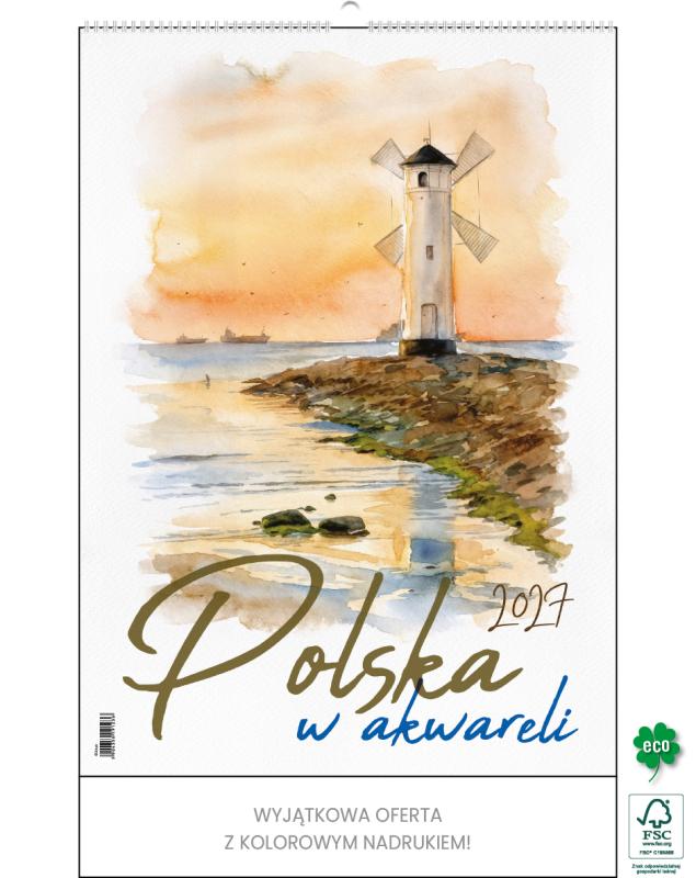 KALENDARZ WIELOPLANSZOWY POLSKA W AKWARELI JOTAN STANDARD