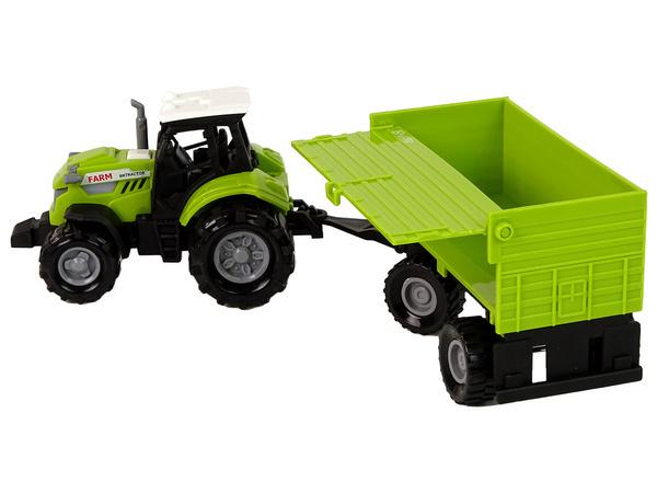 TRAKTOR ROLNICZY Z PRZYCZEPĄ ZIELONY ŚWIATŁA DŹWIĘKI