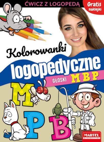 KSIĄŻECZKA KOLOROWANKI LOGOPEDYCZNE GŁOSKI M,B,P