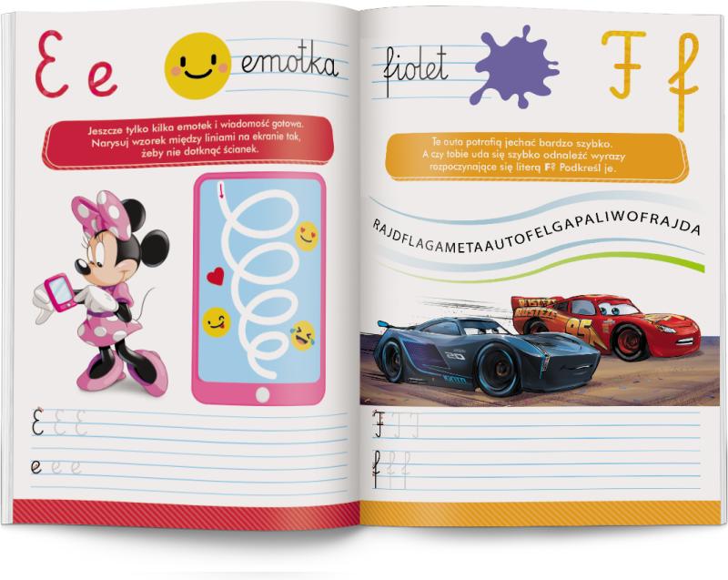 KSIĄŻECZKA DISNEY UCZY MIX. ELEMENTARZ ĆWICZENIA. LITERY