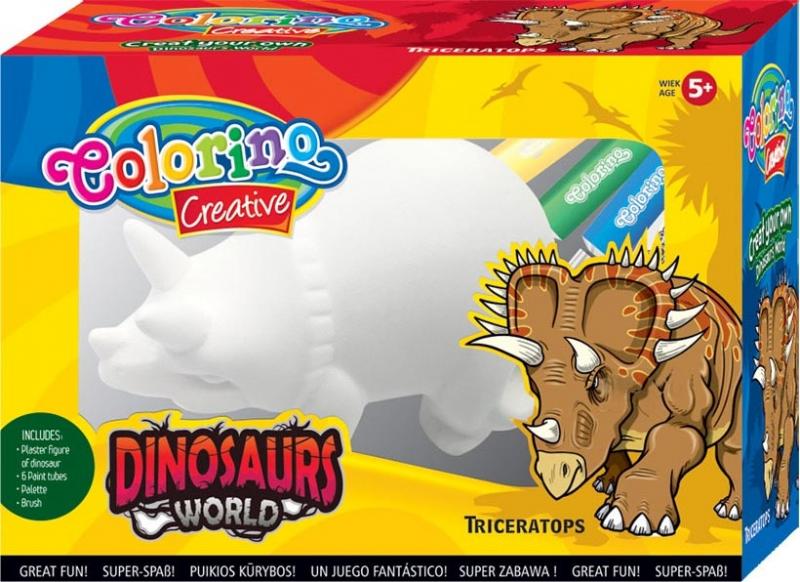 ZESTAW DO MALOWANIA / TRICERATOPS / KIDS CREATIVE COLORINO