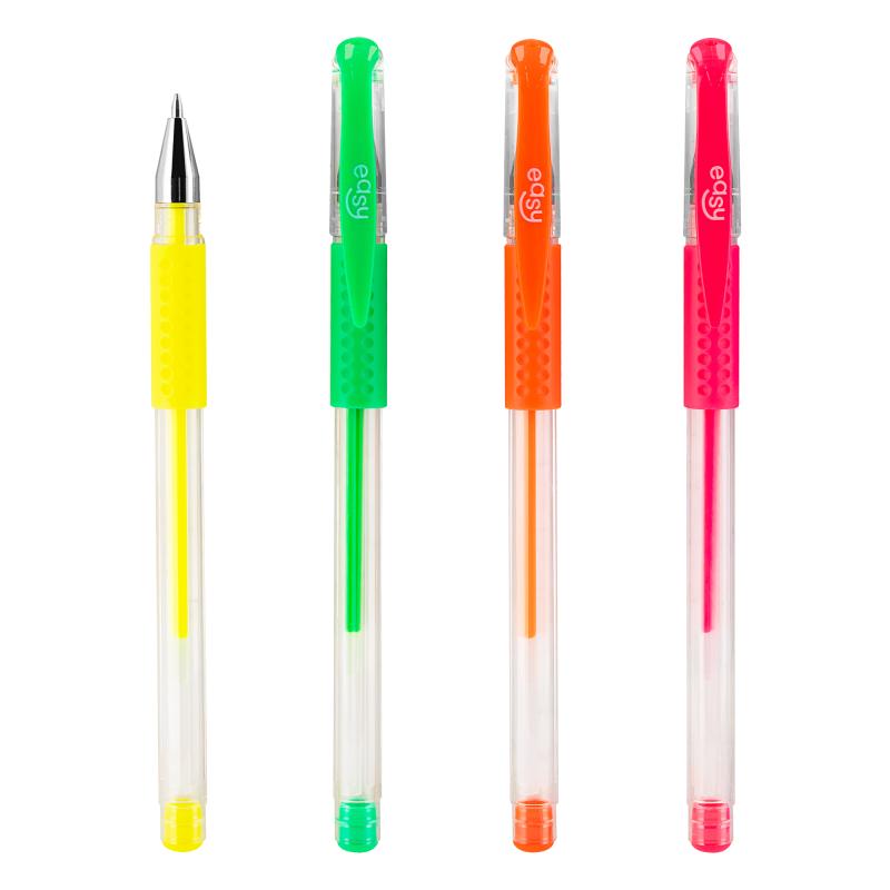 DŁUGOPIS EASY ŻEL. FLUO 4KOL.